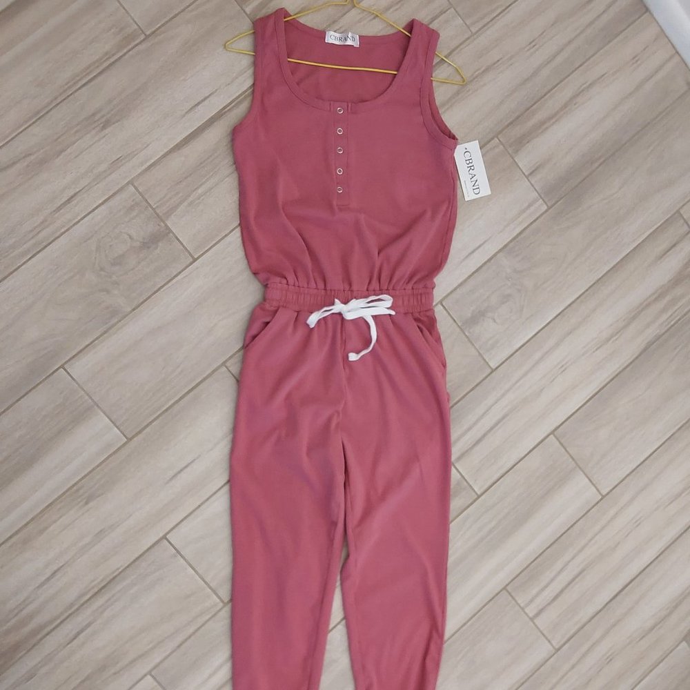 Cbrand NWT Mauve Sleeveless Knit Jumpsuit. Size XS (97)